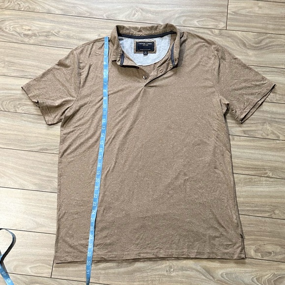 Men’s Nickel & Iron Tan Sandstone Short Sleeve 3 Button Polo Shirt Size Large - Picture 12 of 12